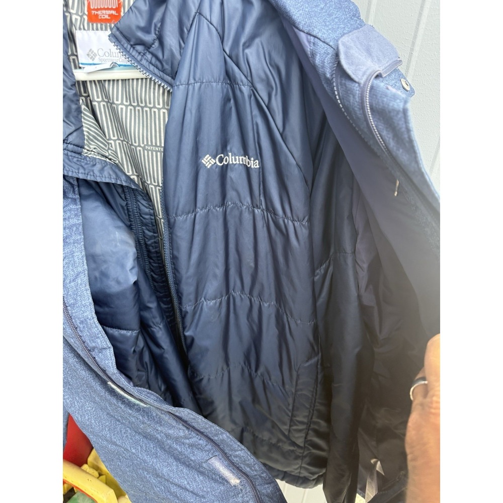 Columbia Interchange Thermal Coil Jacket Men's Large Blue 3-in-1 Coat L - Picture 3 of 6